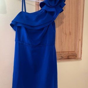 Mac Duggal Blue Bow Dress
